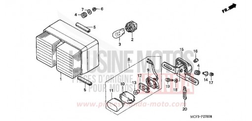 FANALE POSTERIORE VTR1000SP4 di 2004